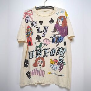 69 Tearz Hand Drawn Off-white Vintage Tee L/XL